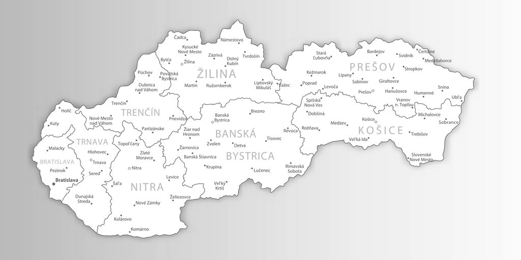 Slovensko - mapa